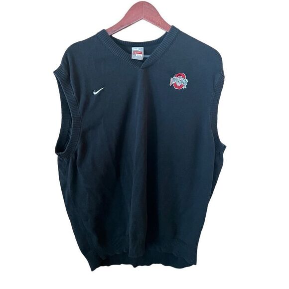 Nike men’s v-neck OSU Buckeyes black sweater vest size XL - Picture 1 of 6